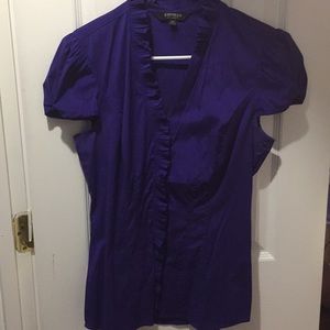 Purple Blouse- Express Elite Stretch